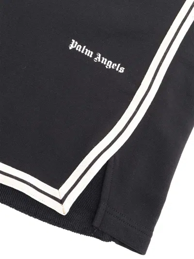 Shop Palm Angels Black And White Shorts
