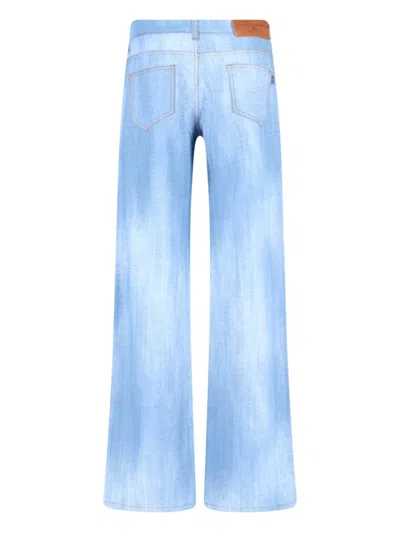 Shop Ermanno Scervino Wide Pants In Blue