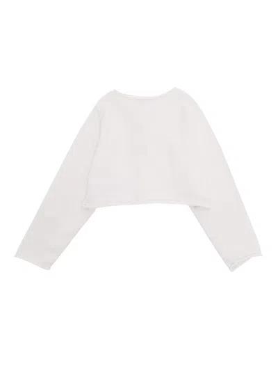 Shop Il Gufo White Tricot Cardigan