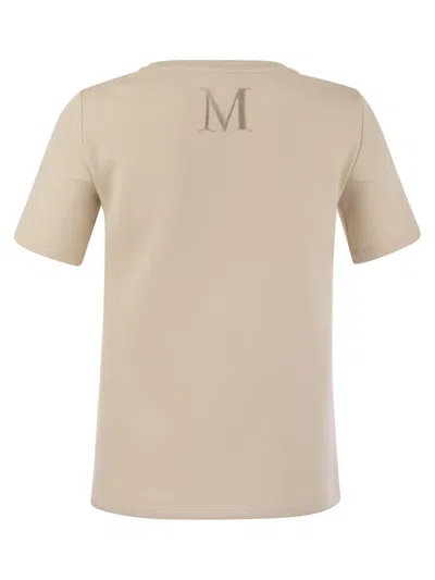 Shop 's Max Mara Logo Embroidered Crewneck T-shirt In Ivory
