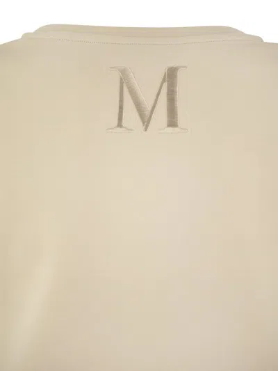 Shop 's Max Mara Logo Embroidered Crewneck T-shirt In Ivory