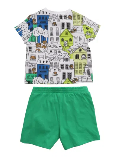Shop Moschino Two-piece Sportive Set In Green
