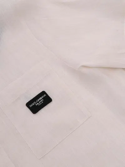 Dolce & Gabbana D&g White Shirt In Beige