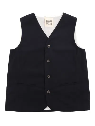 Douuod Blue Vest In Blue