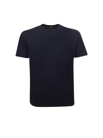 Shop Zanone T-shirt  In Blue