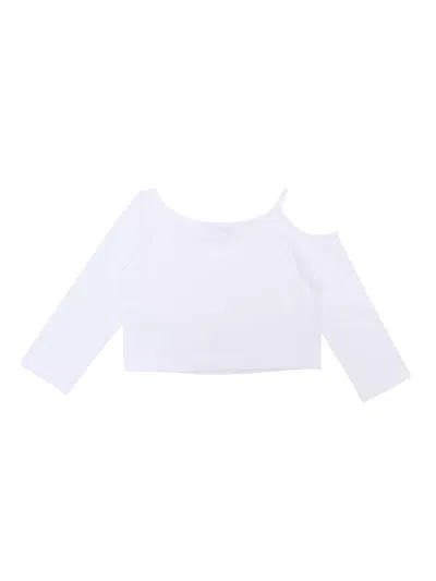 Shop Monnalisa Long Sleeved White T-shirt