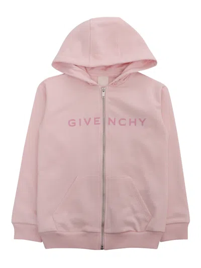 Shop Givenchy Pink Hooded With Logo