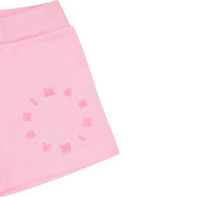 Shop Marni Pink Shorts For Baby Girl With Logo