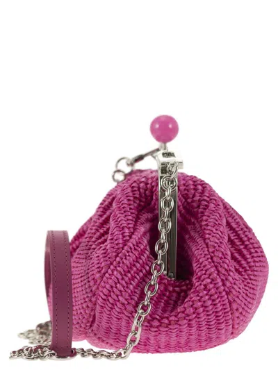 Shop Weekend Max Mara Chain Link Small Clutch Bag In Fuchsia