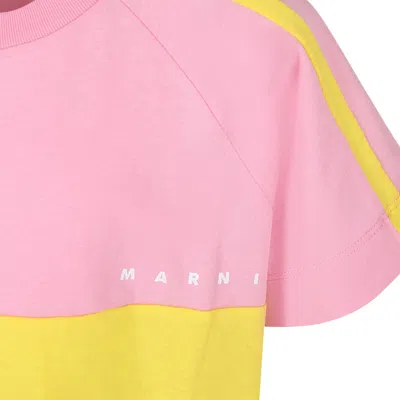 Shop Marni Pink Dress For Girl With Logo