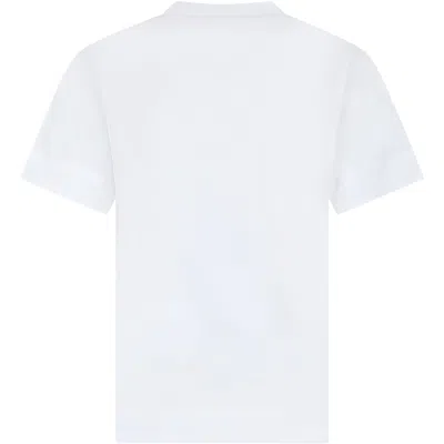Shop Marni White T-shirt For Kids With Logo And Print