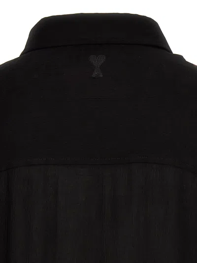 Ami Alexandre Mattiussi Crepe Viscose Top Shirts Black In Black