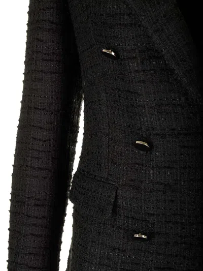Shop Tagliatore Parigi Blazer In Black Tweed