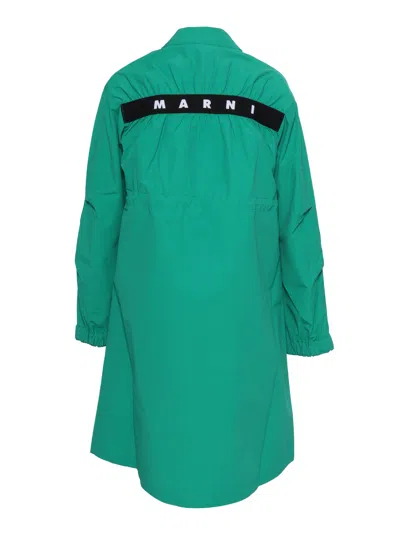 Shop Marni Long Green Jacket