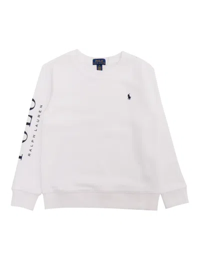 Shop Polo Ralph Lauren White Sweatshirt