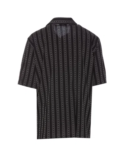 Shop Off-white Arr Stripes Bowling Shirt In Black