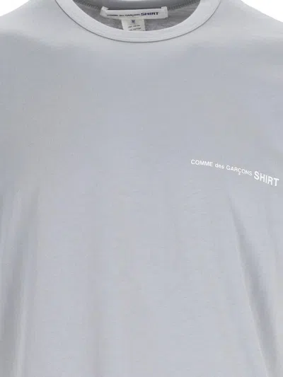 Shop Comme Des Garçons Shirt Logo Printed Crewneck T-shirt In Grey