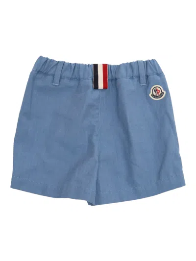 Moncler Light Blue Shorts In Light Blue