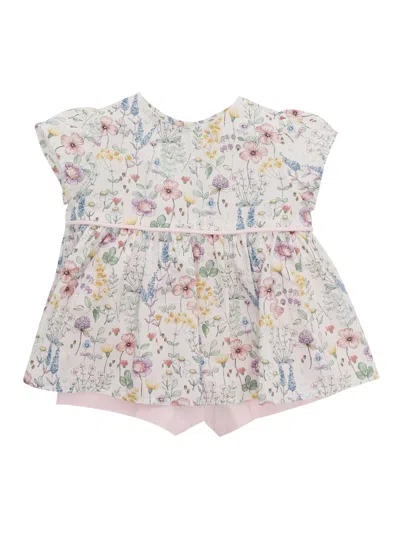 Il Gufo Floral Playsuit In Green