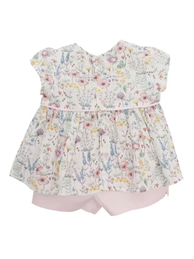 Il Gufo Floral Playsuit In Green