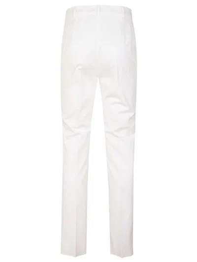 Shop Max Mara High Waist Straight Leg Trousers In Bianco