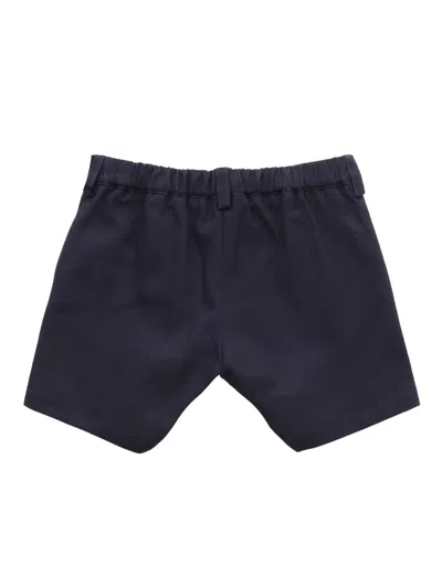 Versace Blue Gabardine Shorts In Blue