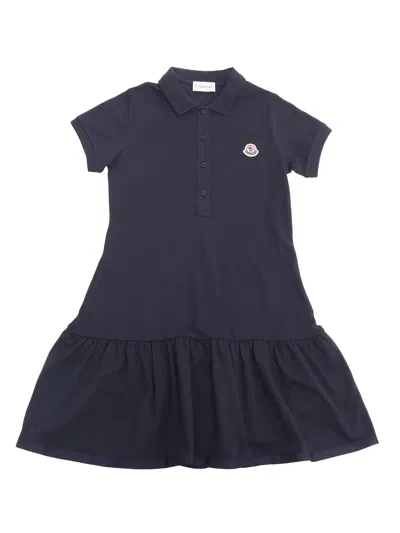 Shop Moncler Blue Tennis Style Dress