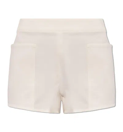 Shop Max Mara Riad High Waist Shorts In Bianco