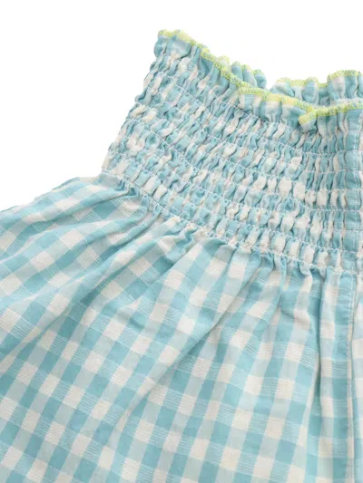Shop Bobo Choses Checked Shorts In Light Blue