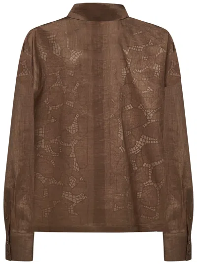 Shop Max Mara Picasso Shirt In Brown
