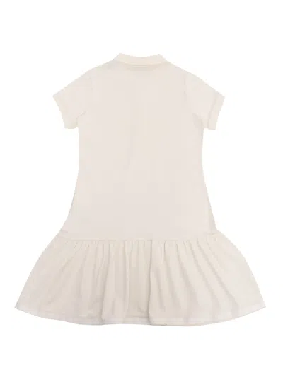 Shop Moncler White Dress With Logo