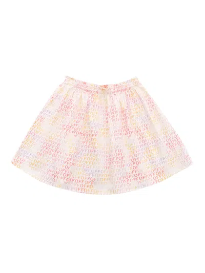 Shop Off-white Skirt With Logo In Multicolor
