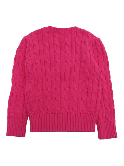 Shop Polo Ralph Lauren Belmont Fuchsia Sweater In Pink