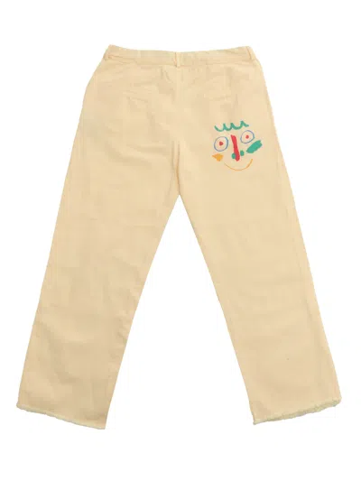 Shop Bobo Choses Beige Chino Trousers In Yellow