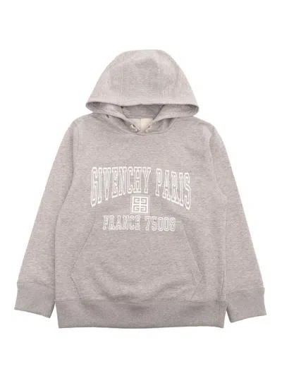 Shop Givenchy Grey Hooded With Logo