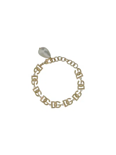 Shop Dolce & Gabbana Logo Bracelet In Oro
