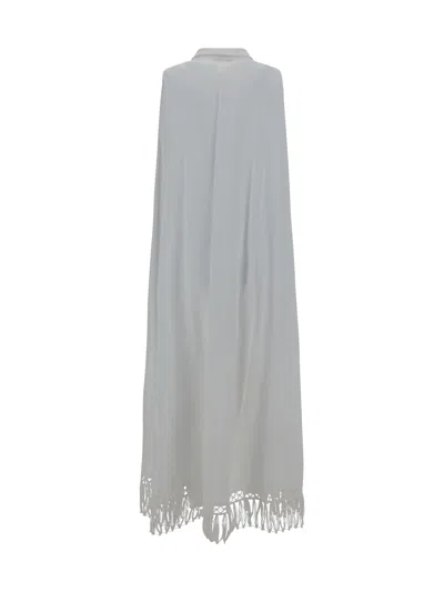 Shop Ella Davantino Chemisier Dress In Bianco
