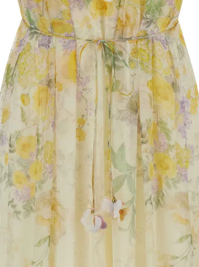 Shop Zimmermann Natura Flutter Dress In Multicolour