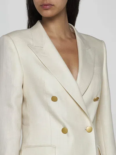 Shop Tagliatore Parigi Linen Suit