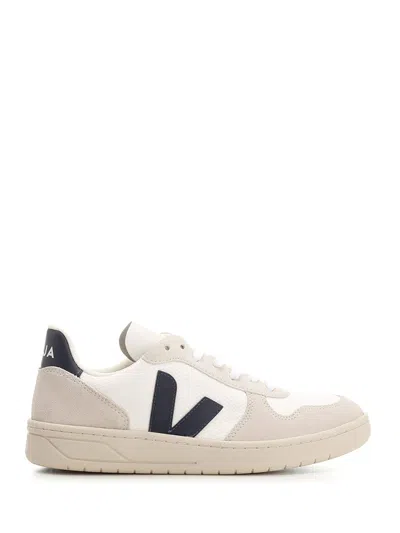 Shop Veja V 10 B-mesh Sneakers In White_nautico