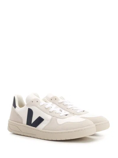 Shop Veja V 10 B-mesh Sneakers In White_nautico