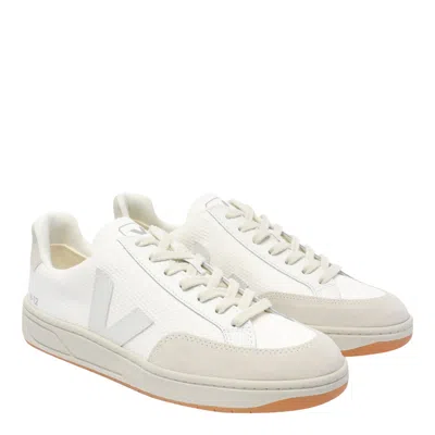 Shop Veja V-12 B-mesh Sneakers In White_natural