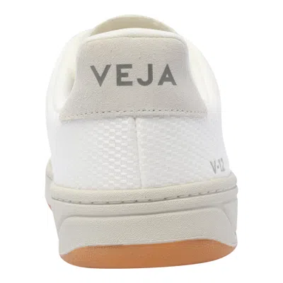Shop Veja V-12 B-mesh Sneakers In White_natural