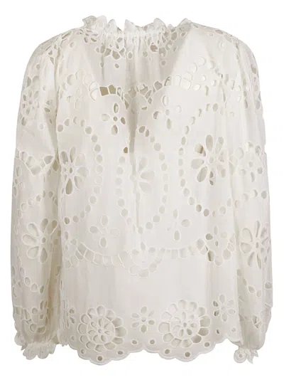 Shop Zimmermann Lexi Embroidered Blouse
