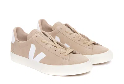 Shop Veja Campo Suede Sneakers In Dune_white