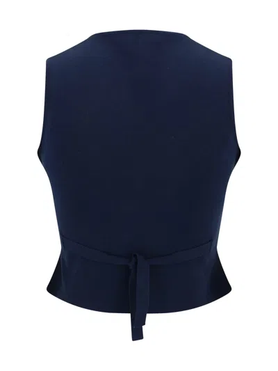 Shop Ella Vest In Blue Navy