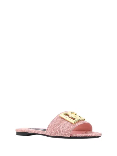 Shop Dolce & Gabbana Slide Sandals In Rosa Baby 2