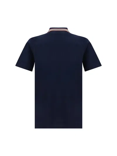 Shop Burberry Pierson Polo Shirt In Coal Blue