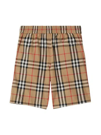 Shop Burberry Beige Cotton Shorts