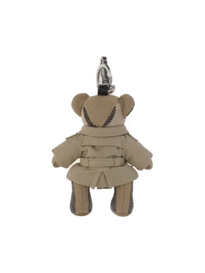 Shop Burberry Thomas Keyring In Archive Beige